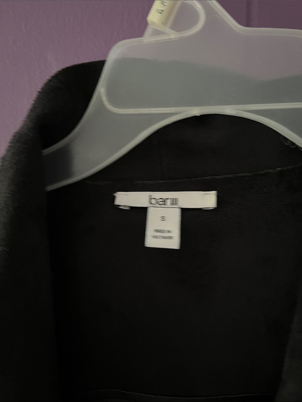 Bar III Black Faux Leather Draped Open-Front Jacket - Picture 3 of 6
